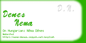 denes nema business card
