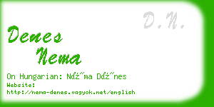 denes nema business card